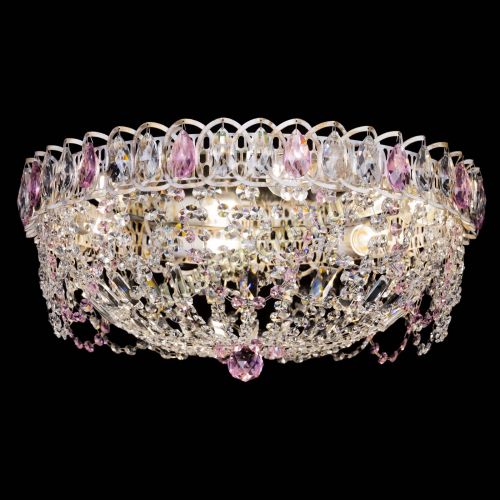 Люстра Каскад Ажур Розовая белая в Симферополе Гусь Хрустальный