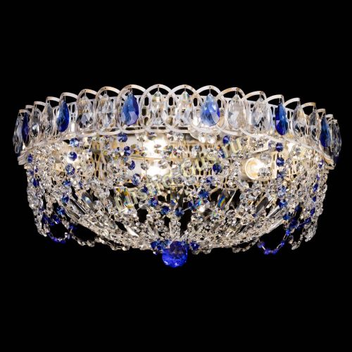 Люстра Каскад Ажур Синяя белая в Симферополе Гусь Хрустальный