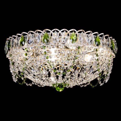 Люстра Каскад Ажур Зеленая белая в Симферополе Гусь Хрустальный