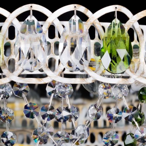 Люстра Каскад Ажур Зеленая белая в Симферополе Гусь Хрустальный