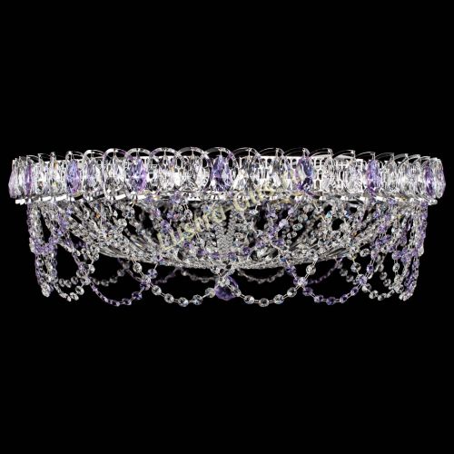 Люстра Каскад Ажур 700 мм фиолетовый в Симферополе Гусь Хрустальный