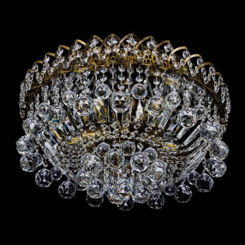 Люстра Каскад шар под бронзу в Симферополе Гусь Хрустальный