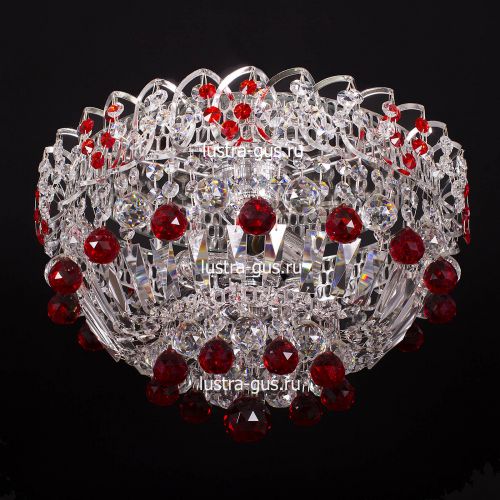 Люстра Катерина шар красная в Симферополе Гусь Хрустальный