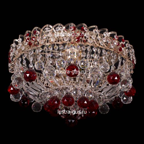 Люстра Катерина шар красная в Симферополе Гусь Хрустальный
