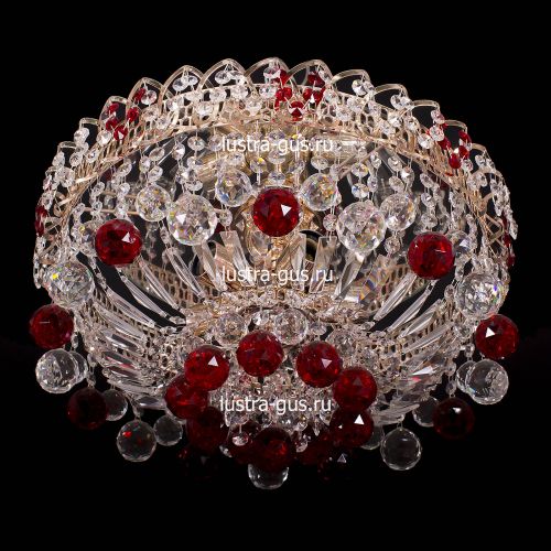 Люстра Катерина шар красная в Симферополе Гусь Хрустальный