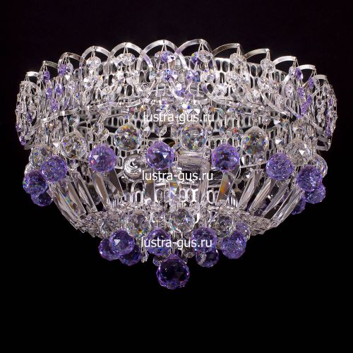 Люстра Катерина шар сиреневая в Симферополе Гусь Хрустальный