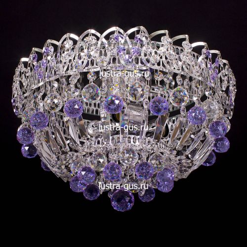 Люстра Катерина шар сиреневая в Симферополе Гусь Хрустальный