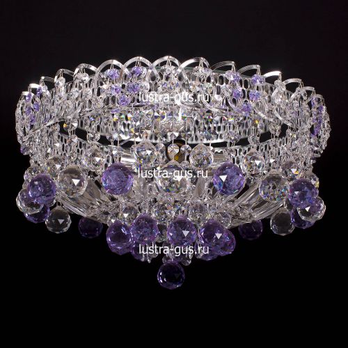 Люстра Катерина шар сиреневая в Симферополе Гусь Хрустальный