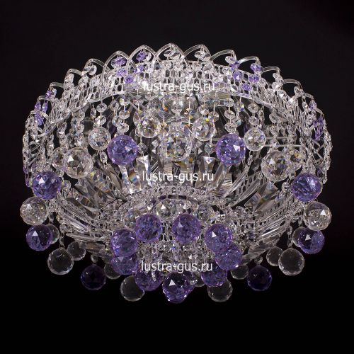 Люстра Катерина шар сиреневая в Симферополе Гусь Хрустальный