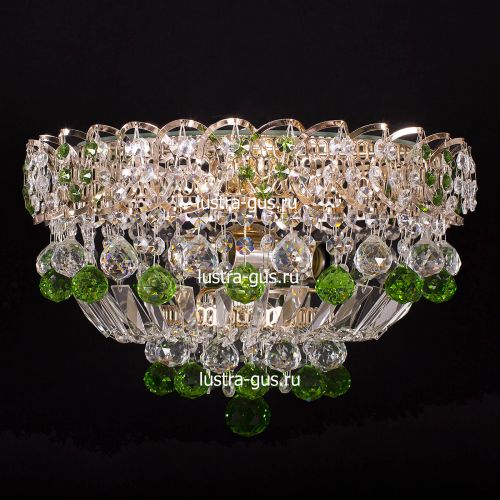 Люстра Катерина шар зеленая в Симферополе Гусь Хрустальный