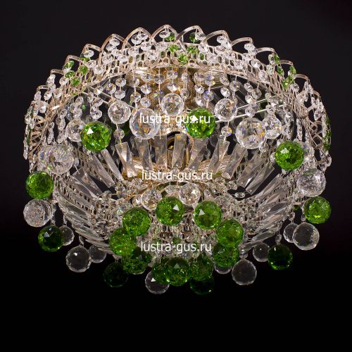 Люстра Катерина шар зеленая в Симферополе Гусь Хрустальный