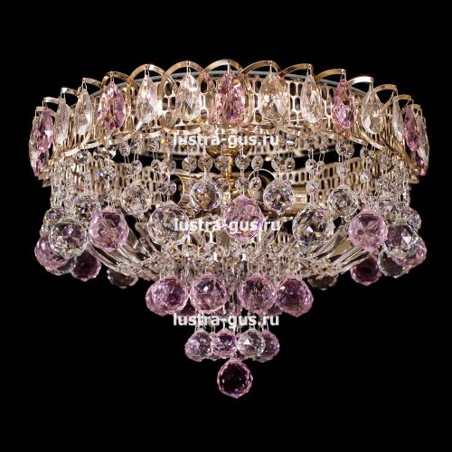 Люстра Катерина Шар Плюс цветная в Симферополе Гусь Хрустальный