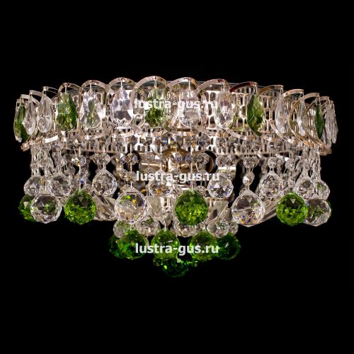 Люстра Катерина Шар Журавлик зеленая в Симферополе Гусь Хрустальный