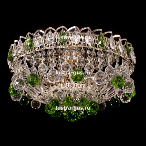 Люстра Катерина Шар Журавлик зеленая в Симферополе Гусь Хрустальный
