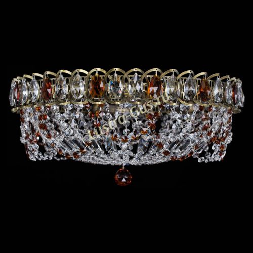 Люстра Хрустальный Каскад Ажур под бронзу Чайная в Симферополе Гусь Хрустальный