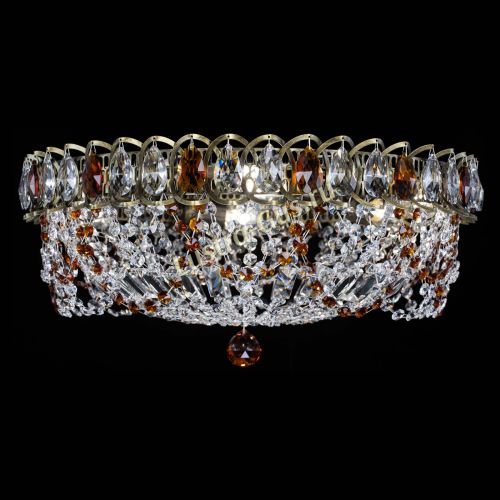 Люстра Хрустальный Каскад Ажур под бронзу Чайная в Симферополе Гусь Хрустальный