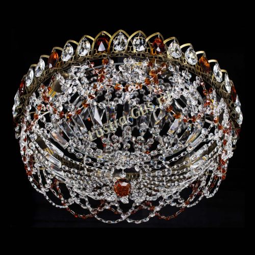 Люстра Хрустальный Каскад Ажур под бронзу Чайная в Симферополе Гусь Хрустальный