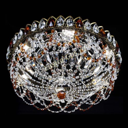 Люстра Хрустальный Каскад Ажур под бронзу Чайная в Симферополе Гусь Хрустальный