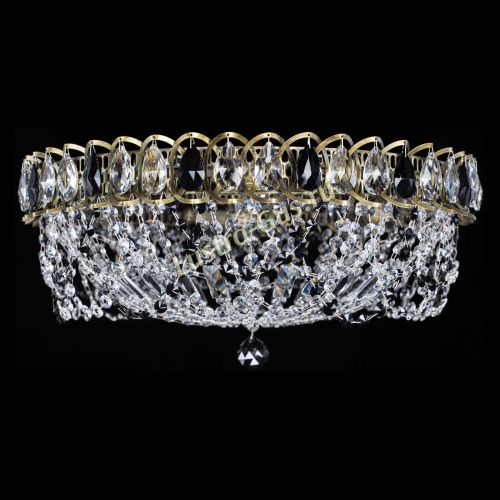 Люстра Хрустальный Каскад Ажур под бронзу Черная в Симферополе Гусь Хрустальный