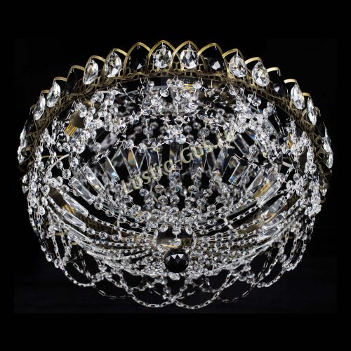 Люстра Хрустальный Каскад Ажур под бронзу Черная в Симферополе Гусь Хрустальный