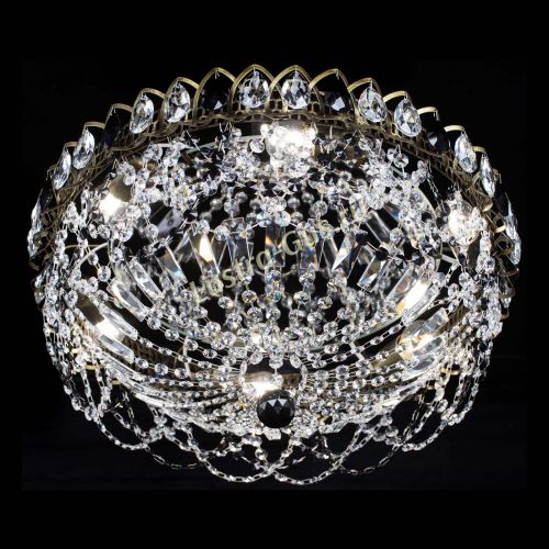 Люстра Хрустальный Каскад Ажур под бронзу Черная в Симферополе Гусь Хрустальный