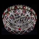 Люстра Хрустальный Каскад Ажур под бронзу Красная в Симферополе