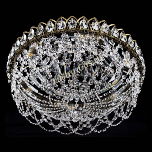 Люстра Хрустальный Каскад Ажур под бронзу в Симферополе Гусь Хрустальный