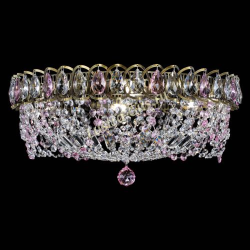 Люстра Хрустальный Каскад Ажур под бронзу Розовая в Симферополе Гусь Хрустальный