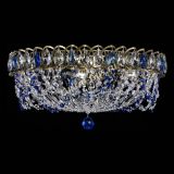 Люстра Хрустальный Каскад Ажур под бронзу Синяя в Симферополе