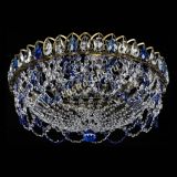 Люстра Хрустальный Каскад Ажур под бронзу Синяя в Симферополе