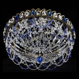 Люстра Хрустальный Каскад Ажур под бронзу Синяя в Симферополе