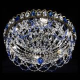 Люстра Хрустальный Каскад Ажур под бронзу Синяя в Симферополе