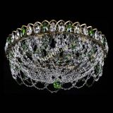 Люстра Хрустальный Каскад Ажур под бронзу Зеленая в Симферополе