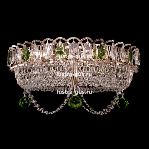 Люстра Кольцо Блин Цветная в Симферополе Гусь Хрустальный