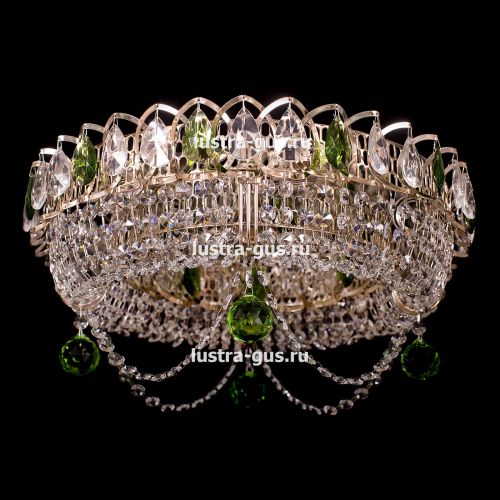 Люстра Кольцо Блин Цветная в Симферополе Гусь Хрустальный