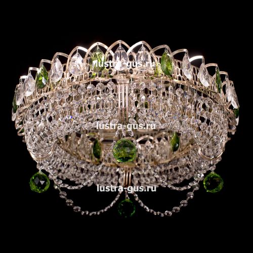 Люстра Кольцо Блин Цветная в Симферополе Гусь Хрустальный