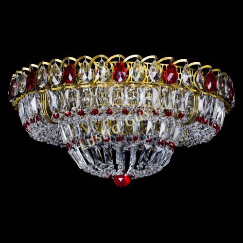 Люстра Кольцо Классика Пластинка красная под бронзу в Симферополе Гусь Хрустальный