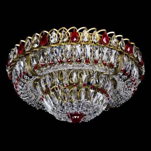 Люстра Кольцо Классика Пластинка красная под бронзу в Симферополе Гусь Хрустальный