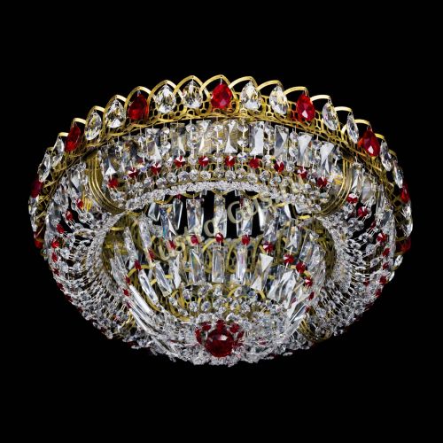 Люстра Кольцо Классика Пластинка красная под бронзу в Симферополе Гусь Хрустальный