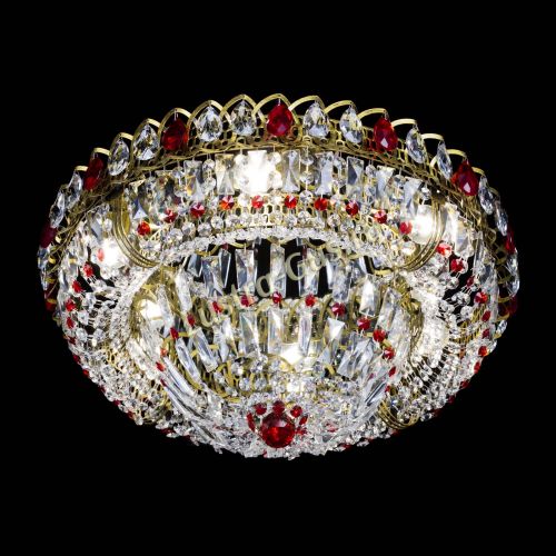 Люстра Кольцо Классика Пластинка красная под бронзу в Симферополе Гусь Хрустальный