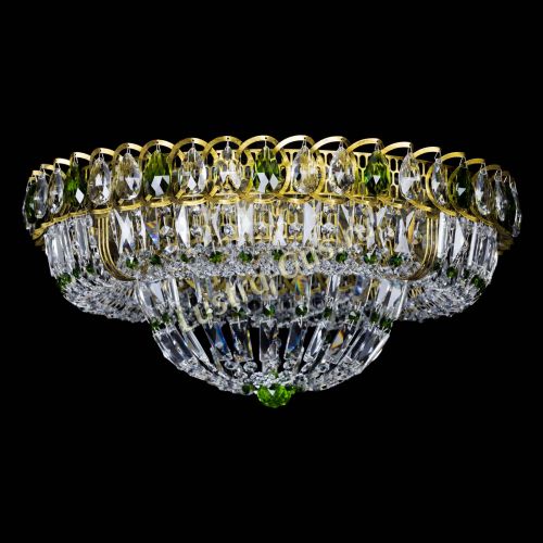 Люстра Кольцо Классика Пластинка зеленая под бронзу в Симферополе Гусь Хрустальный