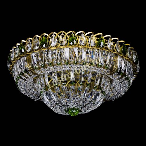 Люстра Кольцо Классика Пластинка зеленая под бронзу в Симферополе Гусь Хрустальный