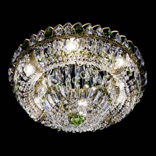 Люстра Кольцо Классика Пластинка зеленая под бронзу в Симферополе Гусь Хрустальный