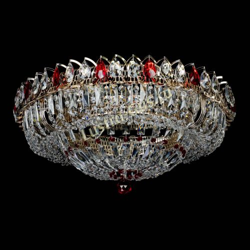 Люстра Кольцо Классика Пластинка красная в Симферополе Гусь Хрустальный