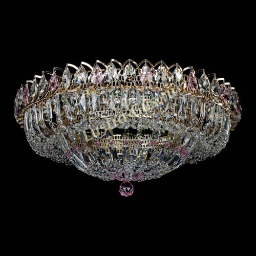 Люстра Кольцо Классика Пластинка розовая в Симферополе Гусь Хрустальный