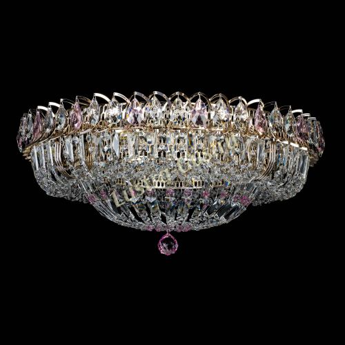 Люстра Кольцо Классика Пластинка розовая в Симферополе Гусь Хрустальный