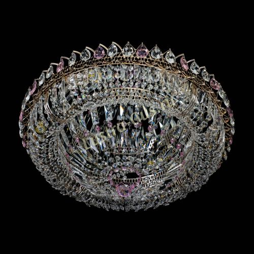 Люстра Кольцо Классика Пластинка розовая в Симферополе Гусь Хрустальный