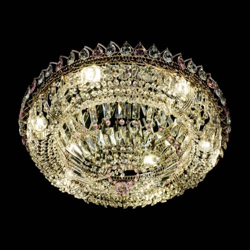 Люстра Кольцо Классика Пластинка розовая в Симферополе Гусь Хрустальный