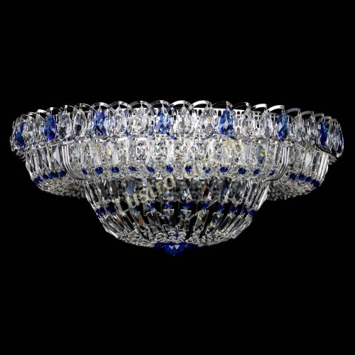 Люстра Кольцо Пластинка 600 мм синяя в Симферополе Гусь Хрустальный