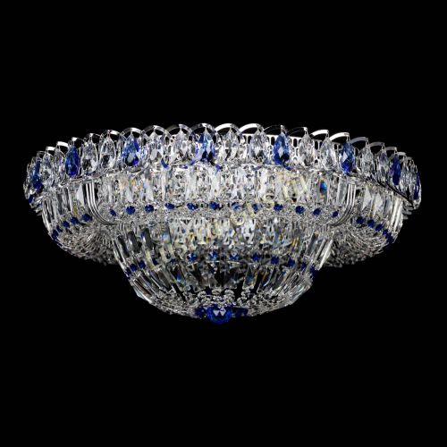 Люстра Кольцо Пластинка 600 мм синяя в Симферополе Гусь Хрустальный